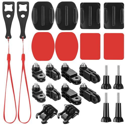 12-in-1 Adhesivos Soporte para GoPro Soportes Pegatinas Plano y Curvo, Soporte para Aasco de Cámara Kit, Soporte Camara Accion Casco para GoPro Hero Session 4/3/3+/2 dji Osmo Cámaras de Acción