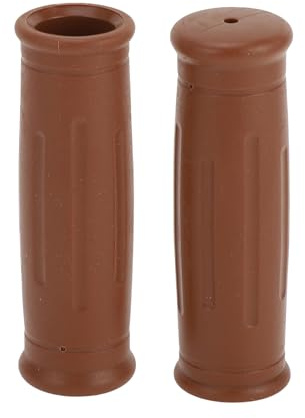 TUCKBOLD Bike Handlebar Grips Covers 85mm Long Soft | Mountain Bike End Grips Protector Brown 1 Pair