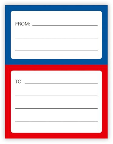 Address Mailing Labels, 100 Pack Large Sticky Mail Address Labels, 11 X 9 cm Blank Self Adhesive Removable to/from Address Stickers for Packing Shipping Postage Envelope Storage Box Parcel