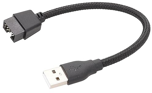 XFUYI Cable Adaptador de extensión de Placa Base USB A Macho a 9 Pines Macho Transferencia de Datos de Alta Velocidad Fácil de Usar