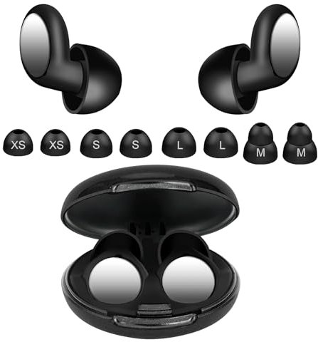 Bouchon D'oreille - 35 dB Bouchons d'oreilles Réutilisables Réduisant le Bruit pour Dormir, 8 Embouts en 4 Tailles(XS/S/M/L) Réduction du Bruit de pour Sommeil, Voyager, se Concentrer, Concerts