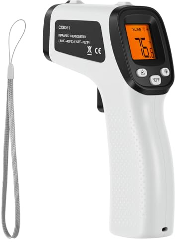 ABOHU Infrared Thermometer, -50℃~400℃ (-58°F ~ 752°F) Compact Size Non-Contact Laser Thermometer Gun, LCD Backlit Digital Temperature Gun for Measuring Cooking Food Pizza Oven Grill (Not for Human)