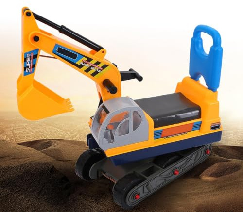 Omquot Escavatore Giocattolo per Bambini per Gioco Fantasioso e Apprendimento, Realizzato in Materiale Durevole Ed Ecologico - 1 Camion Escavatore Scavatore di Sabbia per Divertimento All'aria Aperta