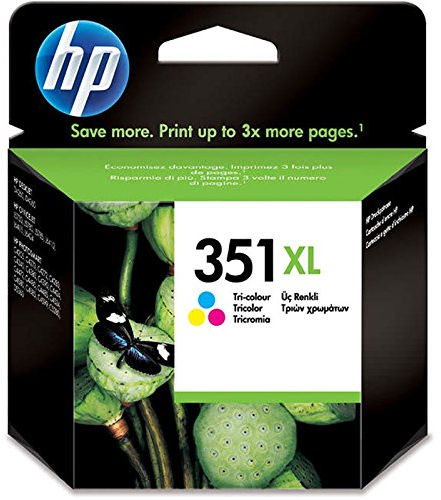 HP 351 XL CB338EE, Cartuccia Originale, da 580 Pagine, Compatibile con Stampanti a Getto di Inchiostro HP Deskjet D4260, D4300, Photosmart C5280, C4200, Officejet J5780, J5730, Tricromia