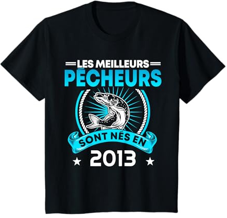 Enfant Pêcheur 9 ans Les meilleurs pêcheurs sont nés en 2014 T-Shirt