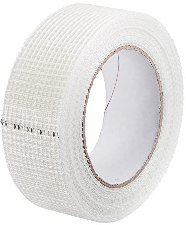 sourcing map Trockenbau Fugenband selbstklebend Glasfaser 1,8x98 Fuß Reparatur Größe 2,8mm