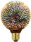TIANFAN klassische Edison 3D-Glühbirne mit Feuerwerk-Optik, LED-Lichtquelle, AC85-240 V, E27, dekorative Glühbirne (G95, Silber)