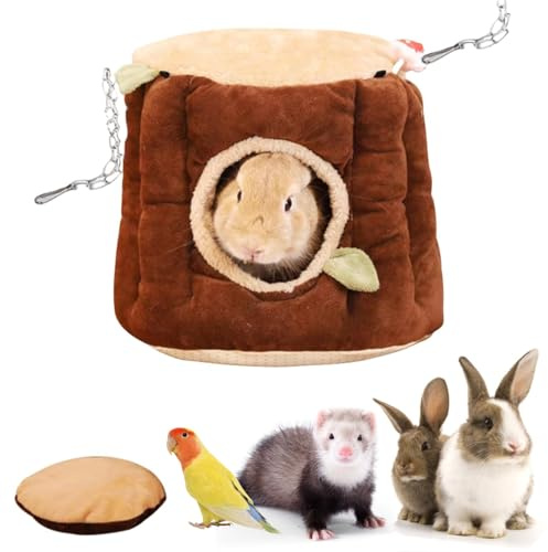 bangminda Lettino per Criceti Amaca da Appendere per Piccoli Animali Casa per Coniglio Cuccia Porcellino d'india Lettini Letto per Cincillà Ricci Furetto Scoiattolo Amaca per Uccelli (30 x 27 cm)