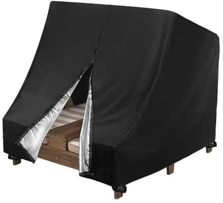 Fundas para sillón de exterior,Funda para sillón de exterior,Funda impermeable para sillón doble de patio | Funda protectora para playa junto a la piscina, funda para sillón de piscina resistente a la