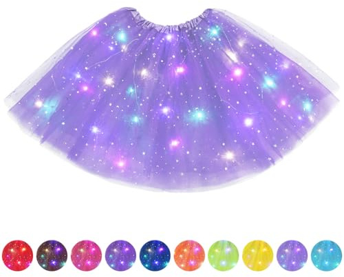 AYBUY Women's Tutu Skirt Led Light Tutu Skirt Tutu Skirt Adult Ballet Dance Dress Stylish Elastic Festival Dress Halloween Carnival Party Costume