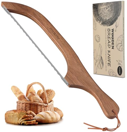 TOYIKOM Sourdough Bread Knife for Homemade Bread, Sourdough Bread Slicer for Homemade Bread, Bread Cutter for Homemade Bread, Serrated Bread knife, Sourdough Knife for Slicing, Bread Bow Bread Saw