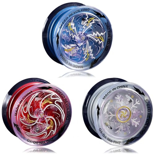 3 Pcs Light Up Yo Yo Balls, lashing Responsive Yoyo Toys for Kids, Beginner Trick Yoyo Toy for Boys and Girls, Colorful LED Light Up Easy Return YoYo for Learning Tricks, Improving Motor Skills