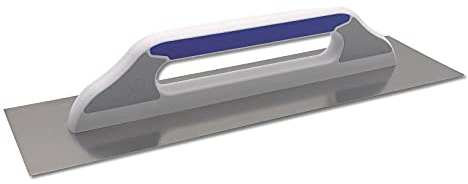 DEWEPRO® Frattazzo svizzera, spatola lisciante - Cazzuola per intonaco - Acciaio inossidabile 480x130mm - Manico di alta qualità a 3 componenti