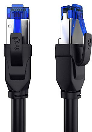 Primewire- 1m cable de red CAT.8 40 Gbits - S FTP PIMF - Switch Router Modem Access Point - Cable Ethernet LAN fibra óptica