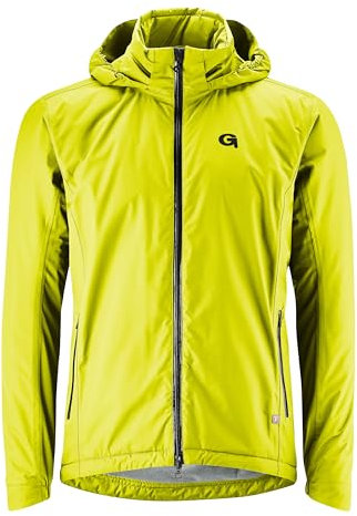 Gonso Save Therm, Herren Fahrradjacke, Wasserdichte Regenjacke, Wasserdicht bis 10.000 mm & winddicht, G-Tex, Warme Primaloft Silver Insulation, Weite Passform, PFC-frei, Gelb, Gr. 4XL