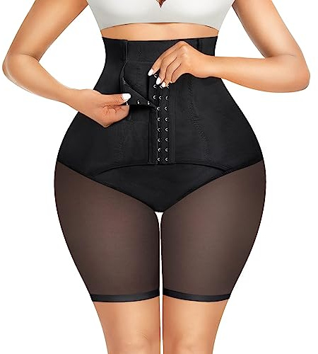 Gotoly Shapewear for Women Tummy Control Knickers Hi-Waist Trainer Butt Lifter Panties Shaping Underwear Shorts Body Shaper Thigh Slimmer Pants Black