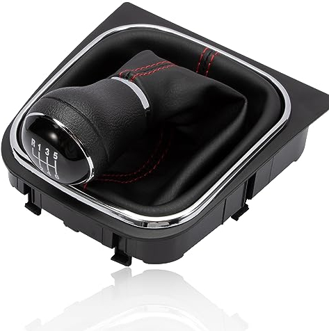 Konuooer Schaltknauf + Schaltsack + Rahmen 6 gang kompatibel mit Golf 5 Golf 6 Schaltsack für EOS Scirocco 3 Jetta 1K0711113 5K0711113 1K8711113