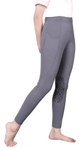 Harrison Howard Reithose für Kinder, Mädchen, Kniebesatz, Reithose, Schulstrumpfhose, Tiefes Blau, Klein