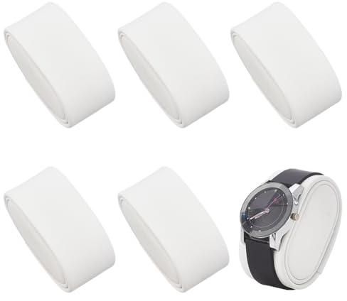 GOMAKERER 5pz Cuscini per Display per Orologi, 6.4x4.55x3.4cm Cuscini per Scatole per Orologi In Pelle PU Bianca Cuscini per Orologi Cuscini per Orologi per Custodie per Portagioie, Organizer