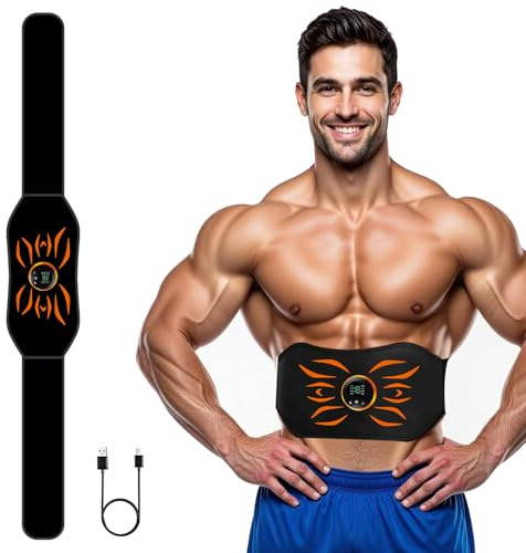 WARDBES Elettrostimolatore Muscolare,EMS Stimolatore Muscolare, ABS Trainer/Braccio/Gambe/Waist/Glutei Home Gym-Uomo/Donna, Elettrostimolatore per Addominali