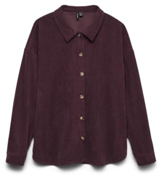 VERO MODA Vmcleo WVN Ga - Camisa Oversize para Mujer, diseño Winetasting, XS, Degustación de vinos, XS