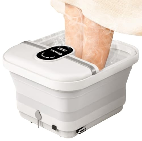 Hiemible Beheiztes Fußbad - Klappbare Fußbadewanne Mit Wärme Und Massagefunktion | Multifunktionales Elektrisches Massagegerät Für Oma Und Opa