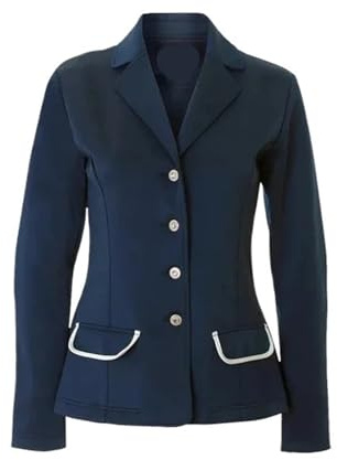RUWLFE Chaqueta de equitación for niños, ropa infantil, abrigo profesional, blazer, top for jinetes, equipo ecuestre Para EquitacióN(Blue color,160)