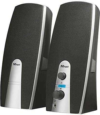 Trust 16697-04 Mila 2.0 USB Powered PC Speakers for Computer and Laptop,5 W (10 W Peak hr) - Silver
