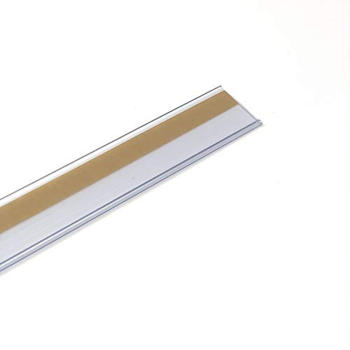 Lot de 50 porte-prix adhésif pour étiquettes de 30 mm, couleur transparente, étagère, panneaux pour prix