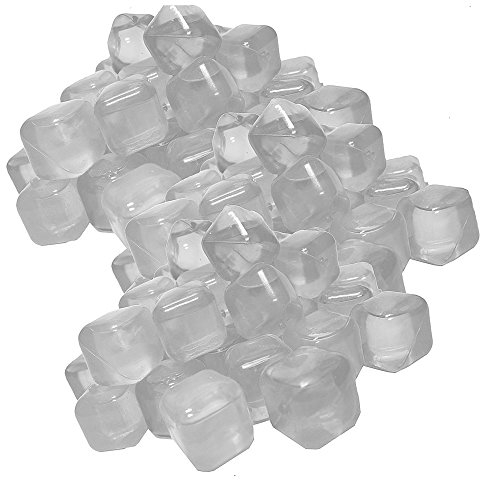 trends4ever 50 Eiswürfel klar Party wiederverwendbar Eiswürfelform Kunststoff Dauereiswürfel