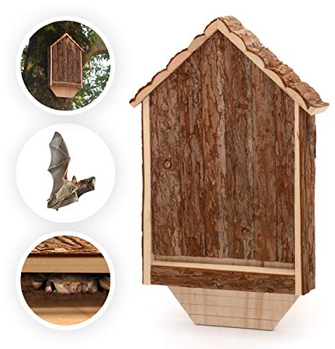 CKB LTD Rifugio esterno in legno per pipistrello – Hotel può essere utilizzato anche per l'ibernazione casa per il giardino 30,5 x 6,5 x 46,5 cm