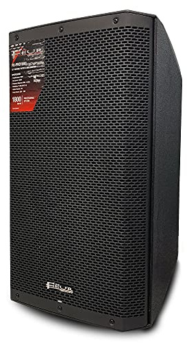 FEUR FU-PRO1590 15 Two-Way Portable Bluetooth Speaker - 1800W Wireless Loudspeaker with 15-Inch Subwoofer - Ideal Party Speaker for DJ & Professional use - Equipped with LCD, USB, DSP, Speakon & XLR