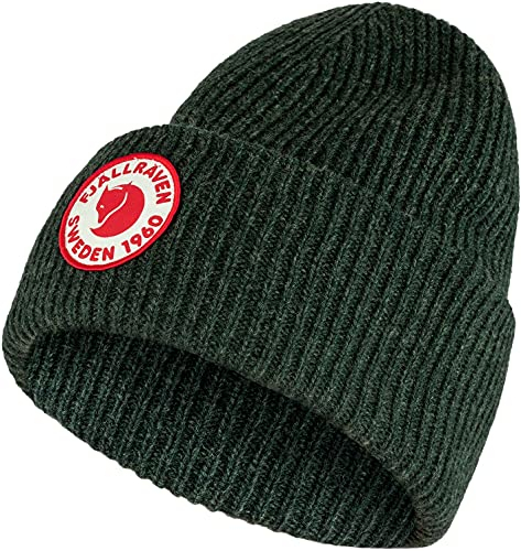 Fjallraven 1960 Logo Hat Beanie Hat, Deep Forest, One Size