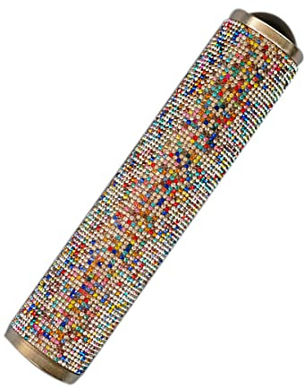 ZEALMAX Caleidoscopio clásico de peltre de vidrio multicolor hecho a mano juguete nostálgico clásico para niños y adultos