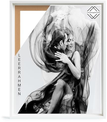 Cornice portafoto vuota per tela su telaio, formato 50 x 50 cm, colore bianco