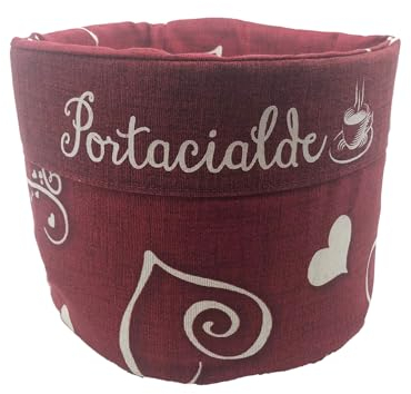 ZENZERO® - PORTA CIALDA in TESSUTO - Porta Caffe, Palette, Zucchero - VARI COLORI disponibili - Pezzi 1 - Colore: (ROSSO)