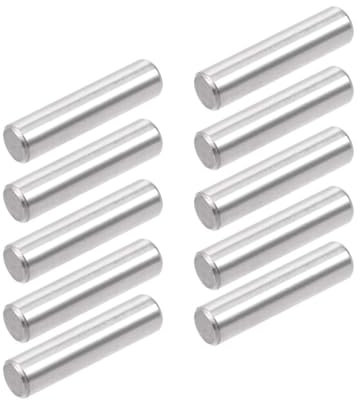 TOP-VIGOR 10Pcs 6mm x 25mm Dowel Pins Shelf Support Pegs, 304 Stainless Steel Cylindrical Shelf Support Pin Fasten Elements Silver Tone
