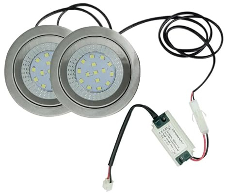 eufeifeiegds 1 ensemble de lampes hotte cuisinière 68 mm, trou 2 1/8 po, lampe ventilateur fumée LED,5 W, d'armoire cuisine, équivalent à une ampoule 20(Warm White 3000K)