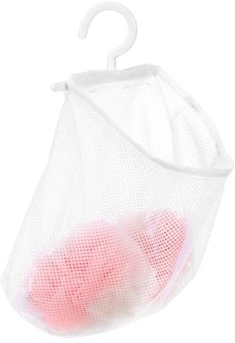Generico Borsa a Rete Sospesa Gancio Girevole 360° 34,7x27,6 Cm per Mollette da Bucato e Organizer Multiuso per Casa, Bagno e Cucina