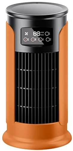 Aire Acondicionado Portatil 4 en 1,Enfriador de Aire Evaporativo con Depósito de 10L, 4 Modos 3 Velocidades,Temporizador de 1-12h con Rruedas y Mando,4 Acumuladores de Hielo,para el Hogar (Naranja)