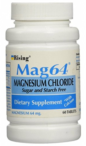 Rising Mag64 Magnesium Chloride with Calcium Tablets, 60 Count (Pack of 5)