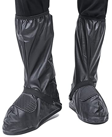 VXAR Waterproof Shoe Cover Motorcycle Black3 2XL