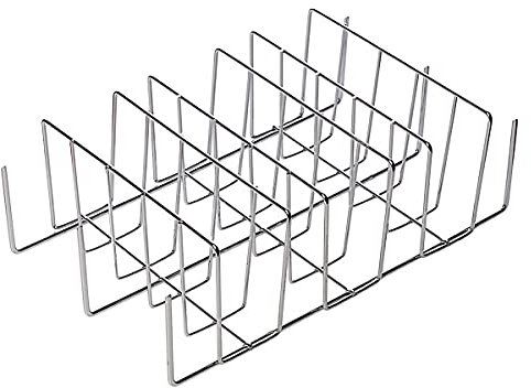 Texas Club - Supporto per Costine e Verdure per Barbecue, Cestello per BBQ, Ribs Rack, Cottura Uniforme, Acciaio Inox, Utensile per BBQ Amato dai Professionisti