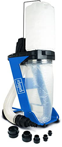 Scheppach 550W 75L Dust Extraction System, Including 5-Piece Adapter Set, 100mm Suction Hose Diameter, Air Output 1150 m3/h Hose Length 2m, 2 Year Warranty