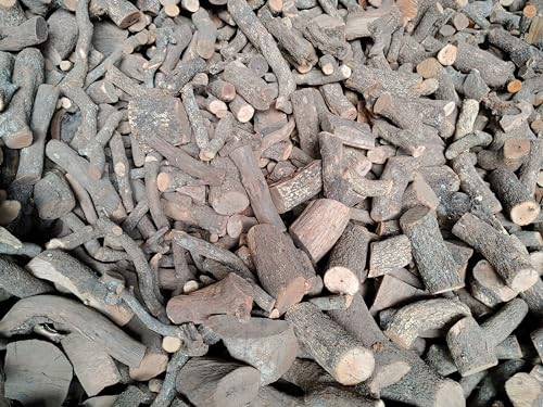 Leña de encina - Ideal para Barbacoa, Chimenea, Estufa, Cassette - Troncos - Seca y Perfectamente Cortada en Troncos 30-40cm de Largo - Grosor Medio 4-9cm - 18 kg