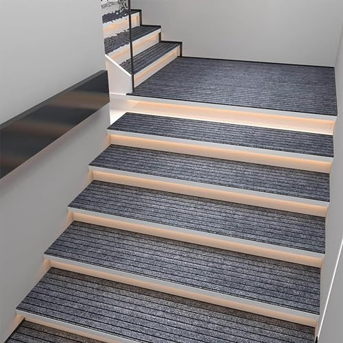 OAUKA 100 Stufenmatten Treppenmatten,Grau,25x90cm