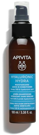 Apivita Balsamo Senza Risciacquo 100 ml – Idratante leggero naturale con aloe e acido ialuronico. Districa, protegge dal calore, controlla l'effetto crespo e ammorbidisce i capelli.