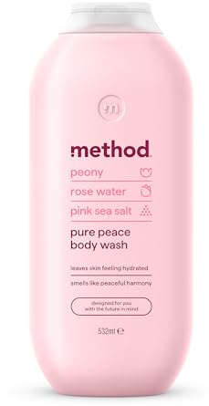 Method Duschgel, Pure Peace, Pfingstrose, Rosenwasser und rosa Meersalz, 1 Stück, 532 ml