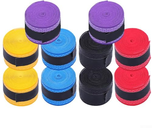 Enhanced Grip, 510 nastri per racchette da badminton e tennis, materiale antiscivolo traspirante per una maneggevolezza ottimale (10 pezzi)
