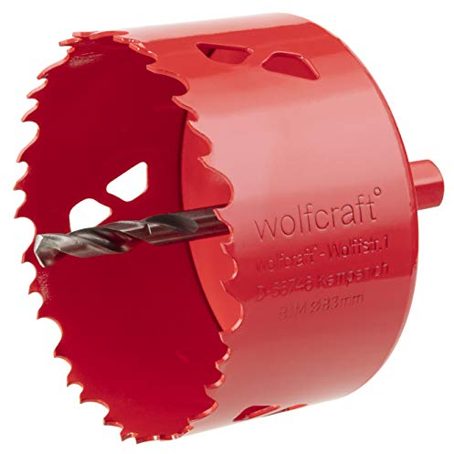 wolfcraft Sierra de corona BiM I 5476000 I Para materiales de obra en seco, madera, plásticos y metales, profundidad de corte de 40 mm